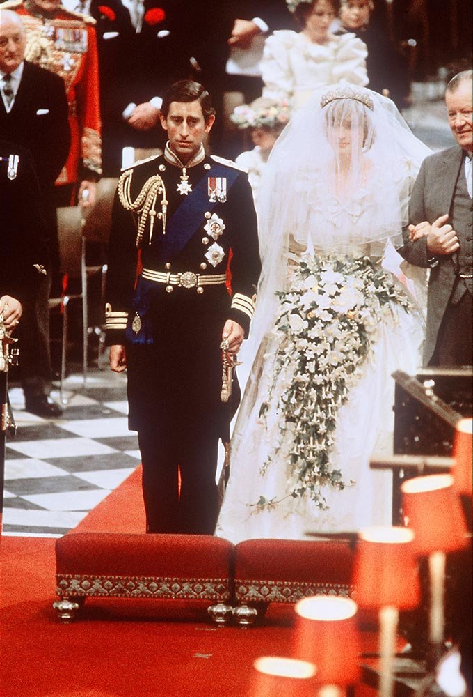 1981년 찰스 왕세자(현 찰스3세)와 故 다이애나 왕세자비가 결혼식을 올리는 모습./AFPBBNews=뉴스1