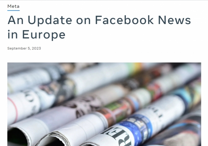 An Update on Facebook News in Europe