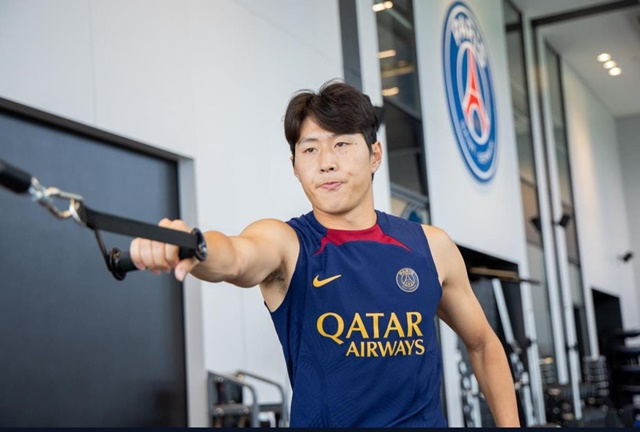 회복 훈련 중인 이강인. /사진=PSG 홈페이지