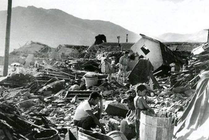 부산지역의 사라 태풍 피해 현장. 849명의 인명피해를 낸 최악의 태풍 '사라'가 지나간 자리는 폐허로 변했다.