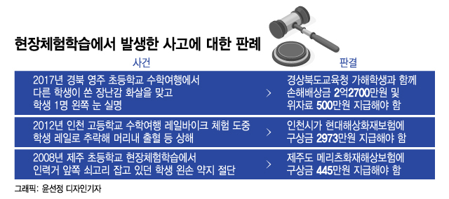 "소풍 간 아이 다쳤다" 교사에 소송건 학부모들…실제 판례 보니