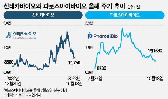 AI로 신약 개발까지?…3배 뛴 스타 바이오주, 한달새 반토막