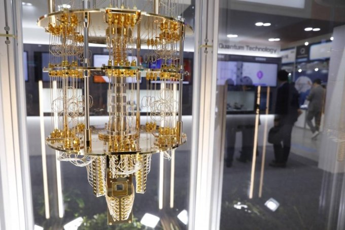 한국표준과학연구원이 2026년까지 개발을 목표 중인 초전도 기반 50큐비트 양자컴퓨터. / 사진=뉴시스