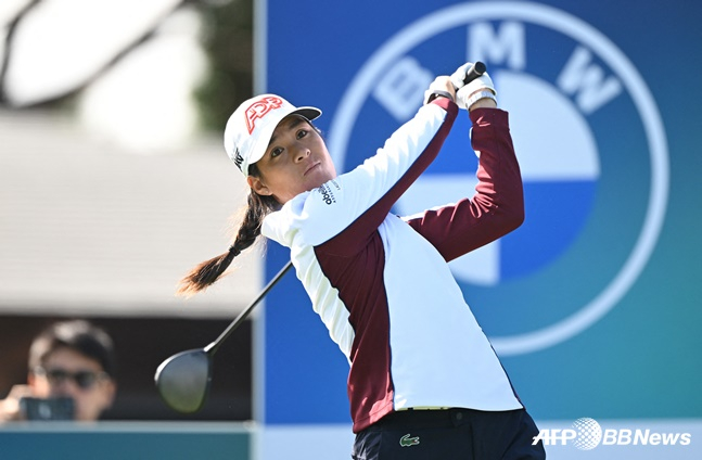 티샷을 하는 부티에. /사진=LPGA