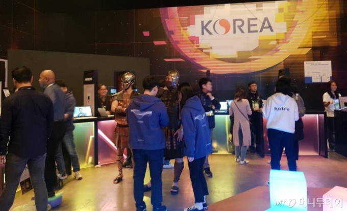 지난 2019년 핀란드 헬싱키 엑스포 컨벤션 센터에서 열린 스타트업 컨퍼런스 &#039;슬러시&#039;에 참가한 한국 기업들 부스 전경 /사진=김근희 기자