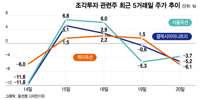 조각투자 청약 흥행하긴 했는데… 관련주 '급등락' 주의보