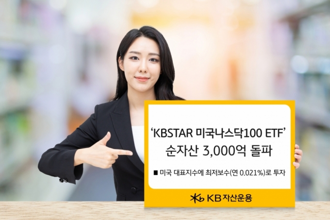 '최저보수' KBSTAR 미국나스닥100 ETF 순자산 3000억 돌파