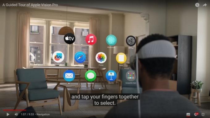 &#039;비전프로 가이드&#039; 영상/사진=애플, 영상 갈무리