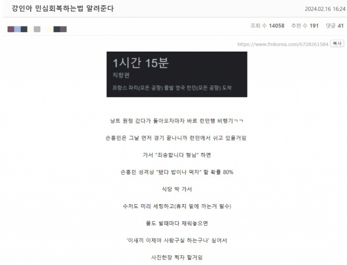 /사진=에펨코리아 캡처