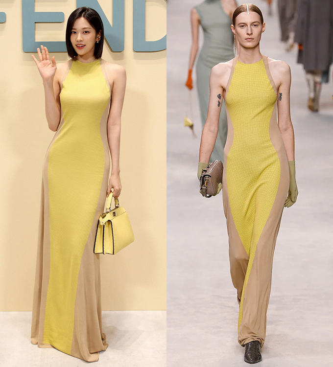 그룹 아이브 안유진, 펜디 2024 봄·여름 컬렉션 쇼./사진=펜디(FENDI)