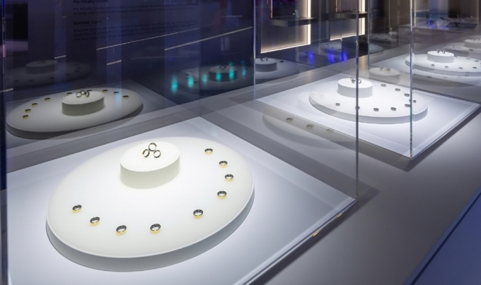 MWC 2024 삼성전자 전시관에 전시된 갤럭시 링. /사진=삼성전자