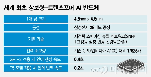 세계 최초 상보형-트랜스포머 AI 반도체/그래픽=조수아