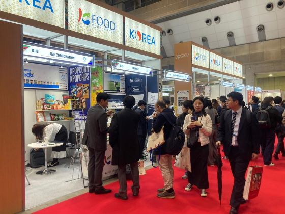  지난 3.5.~3.8.까지 4일 간 일본 도쿄에서 열린 &#039;푸덱스 재팬 2024&#039; 박람회에 농식품모태펀드 피투자 기업 4개사가 참가했다/사진=농금원 