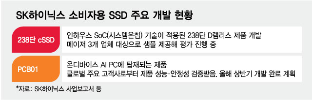 SSD 힘 싣는 SK하이닉스…"소비자용, 메이저 3개 업체에 샘플 제공"