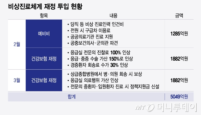 비상진료체계 재정 투입 현황/그래픽=윤선정