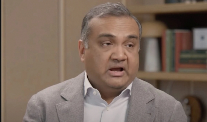 4일(현지시간) 블룸버그와의 인터뷰를 진행중인 닐 모한 유튜브 CEO. /사진=블룸버그 유튜브