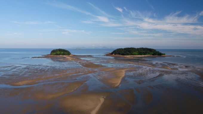 고창갯벌 대죽도 주변의 모래갯벌./사진=해수부 제공