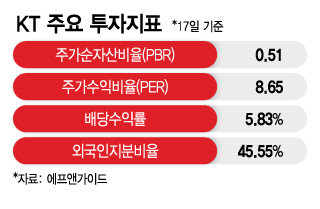 KT 주요 투자지표/그래픽=이지혜