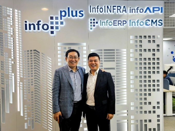 인포플러스의 김종우 대표(왼쪽)와 김민호 대표 /사진=최태범 기자