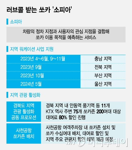러브콜 받는 쏘카 &#039;소피아&#039;/그래픽=조수아