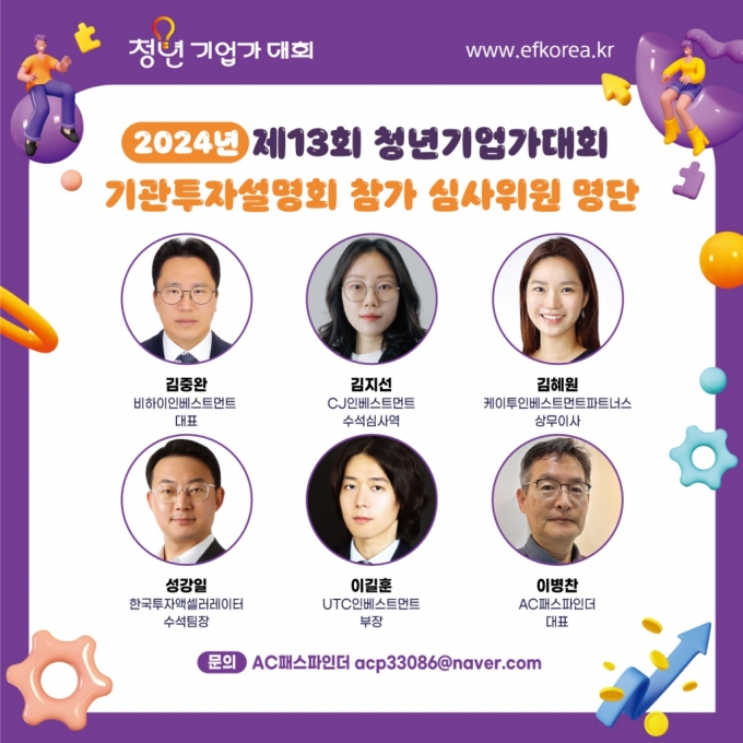 투자유치 꿀팁 제공…청년기업가대회 기관투자설명회 23일 개최