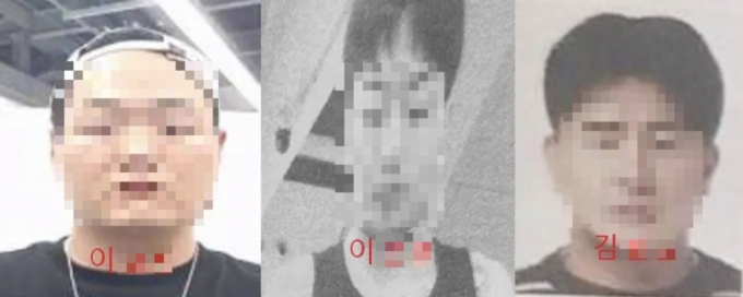 태국에서 한국인 관광객을 살해하고 시신을 유기한 혐의를 받는 한국인 용의자 3명 얼굴과 이름이 '디지털 교도소'를 통해 공개됐다. /사진=디지털교도소 갈무리
