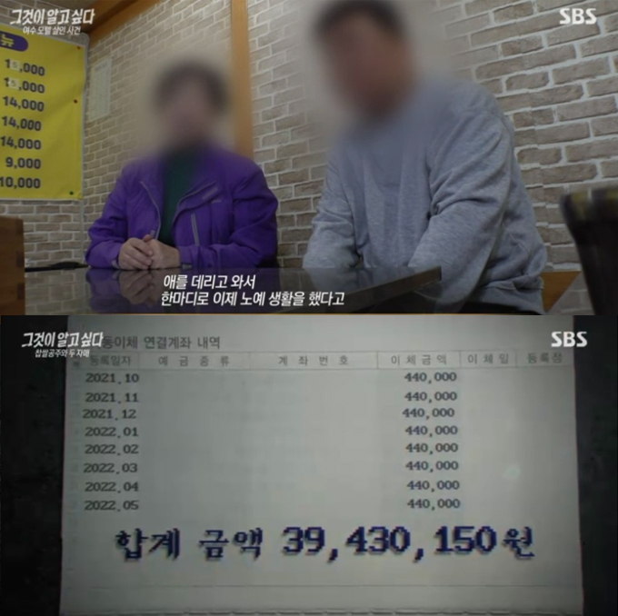 /사진=SBS &#039;그것이 알고 싶다&#039; 방송화면