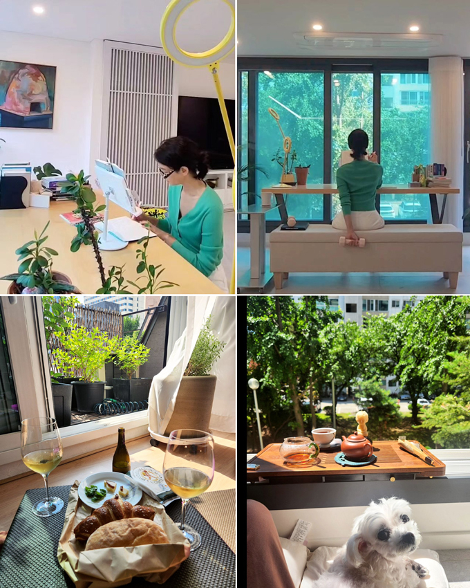 배우 김지호가 지난 10일 자신의 인스타그램을 통해 활동 중단설을 해명하며 공개한 일상 사진. /사진=김지호 인스타그램