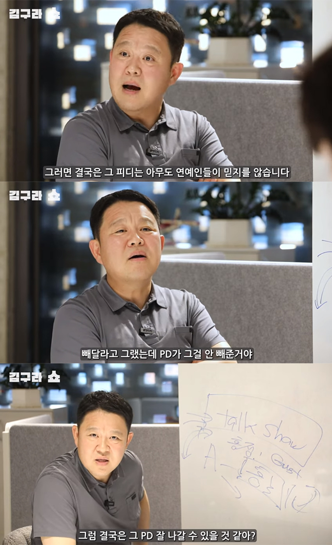 방송인 김구라가 과거 논란이 됐던 AOA의 역사 무지 발언을 언급했다. /사진=유튜브 영상 갈무리