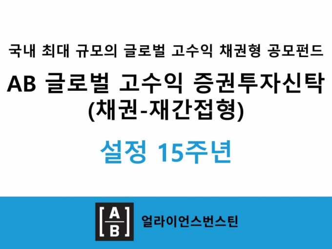 AB운용, 글로벌 고수익 채권 펀드 설정 15주년 맞아