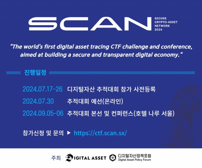 총 상금 2BTC…가상자산 추적 대회 'SCAN 2024' 개최