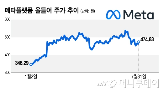 메타플랫폼 올들어 주가 추이/그래픽=김지영