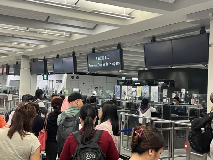 홍콩에 입국하는 도메스틱헬퍼를 위해 따로 마련된 홍콩공항 내 입국장. 2024.07.20. /사진=조규희 기자