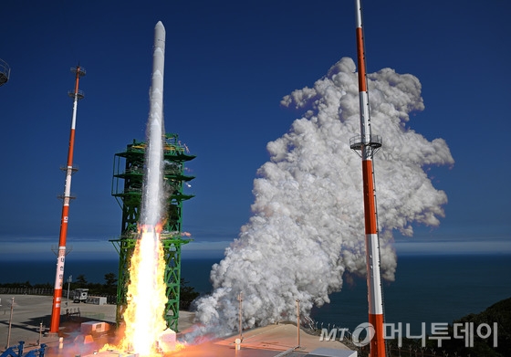 한국형발사체 누리호(KSLV-II)가 2022년 6월 전남 고흥 나로우주센터에서 발사되고 있다. /사진=항공우주연구원