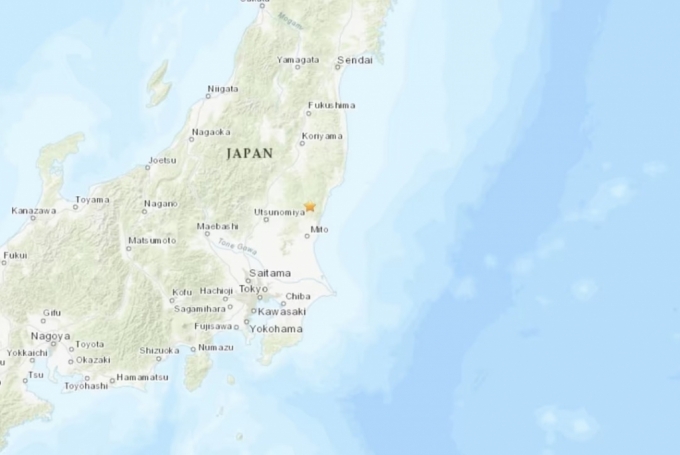 일본 이바라키현에서 규모 5.1 지진이 발생했다./사진=미국 지질조사국 갈무리