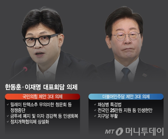 한동훈·이재명 대표회담 의제/그래픽=이지혜