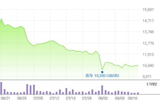 파라다이스 주가 추이