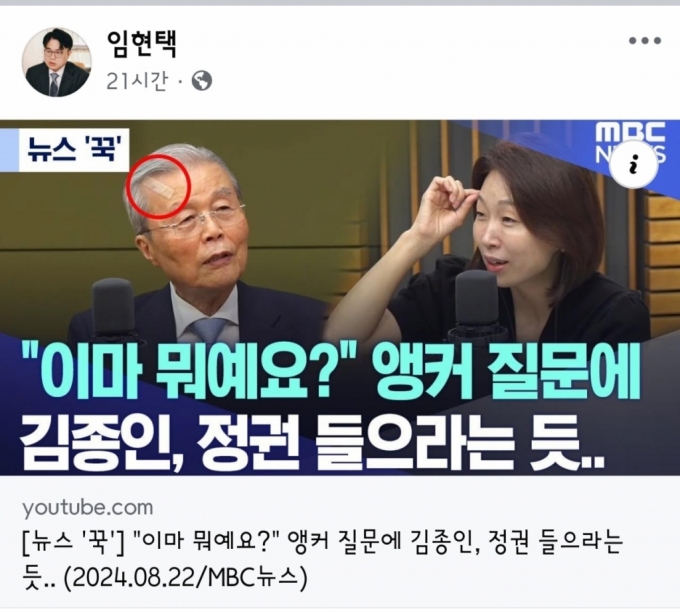 임현택 대한의사협회 회장이 23일 자신의 SNS에 올린 게시물. 