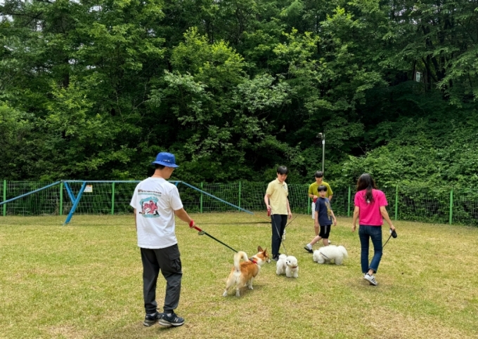 산음휴양림 반려견 놀이터/사진제공=국립자연휴양림관리소