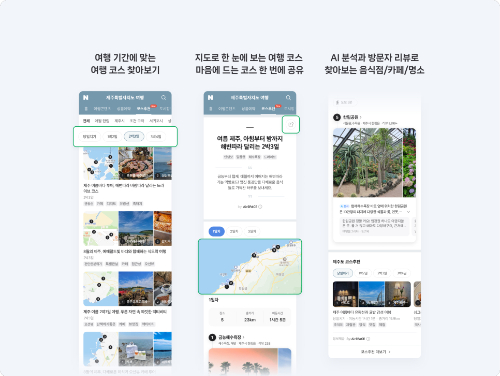 네이버 '국내여행 코스추천' 서비스/사진제공=네이버