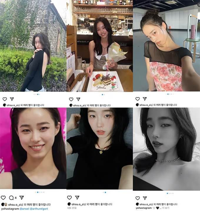 펜싱 국가대표 오상욱이 모델 하루카 토도야의 인스타그램 게시물에 '좋아요'를 누른 것이 누리꾼들에게 포착됐다. /사진=하루카 토도야 인스타그램