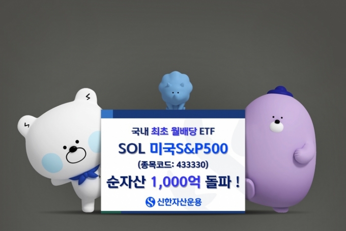 국내 최초 월배당 ETF, 'SOL 미국S&P500' 순자산 1000억 돌파