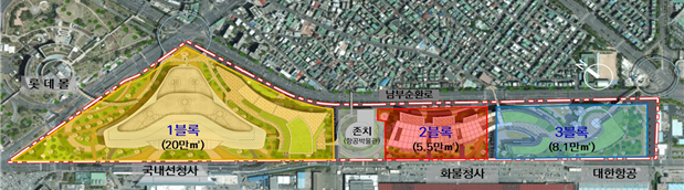 김포공항 도시재생 혁신지구 3개 블록 위치도/제공=서울시