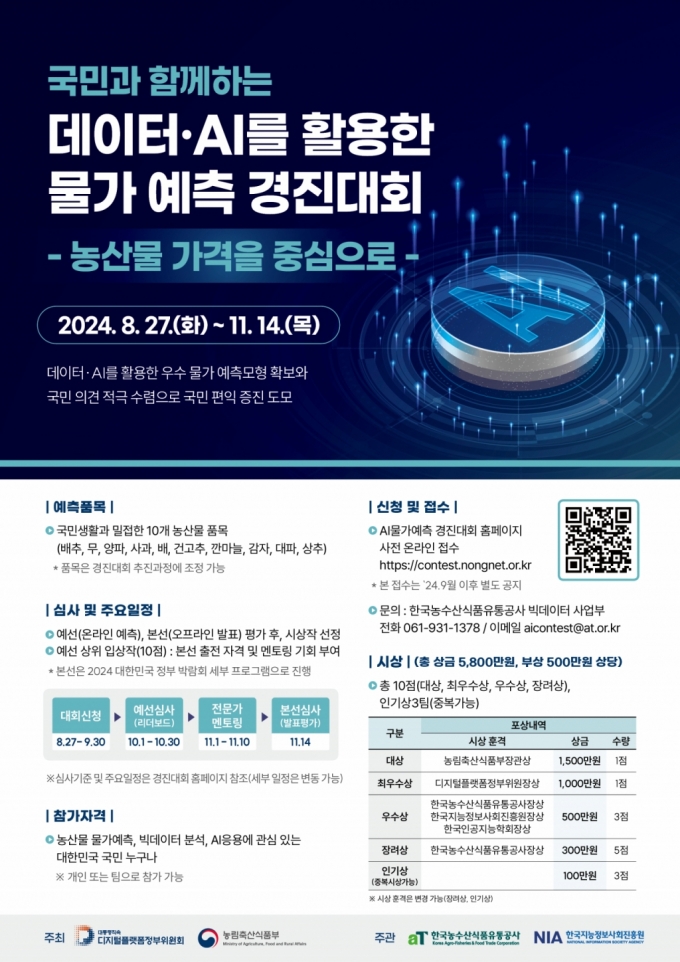 데이터·AI 활용한 농산물 가격 예측 정확도 높인다