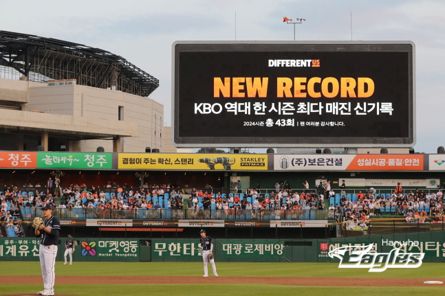 올 시즌 최다 매진 기록을 갈아치운 한화. /사진=한화 이글스 제공