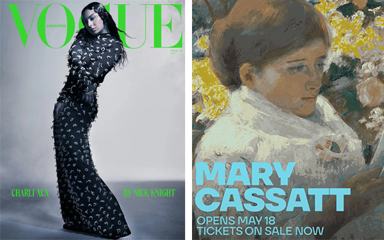 인쇄 사용 사례: 왼쪽부터 Vogue Singapore 잡지 30호(TT Ricks), Marr Cassatt 전시 포스터(TT Firs Neue)/사진제공=폰트릭스