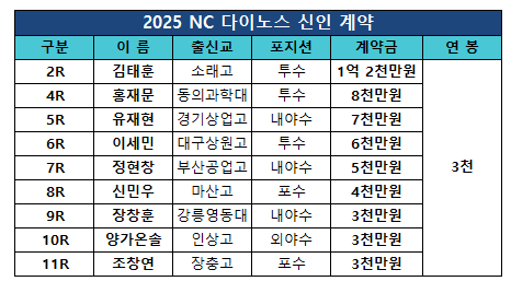 2025 NC ̳뽺   Ȳ. /ǥ=NC ̳뽺 