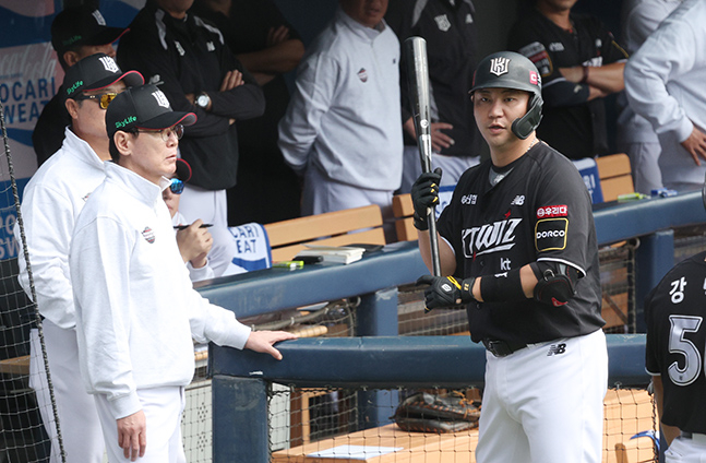 [포토] 장성우 '감독님 마음 알겠어요'