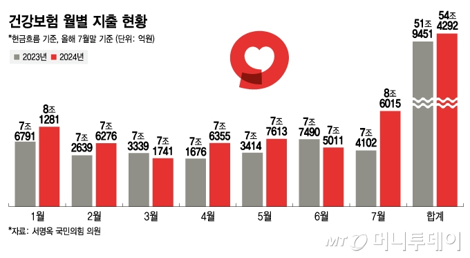 건강보험 월별 지출현황/그래픽=김지영