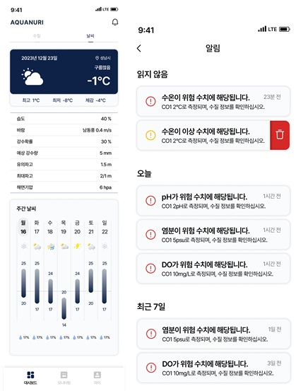 '아쿠아누리' 서비스 화면/사진제공=하마랩